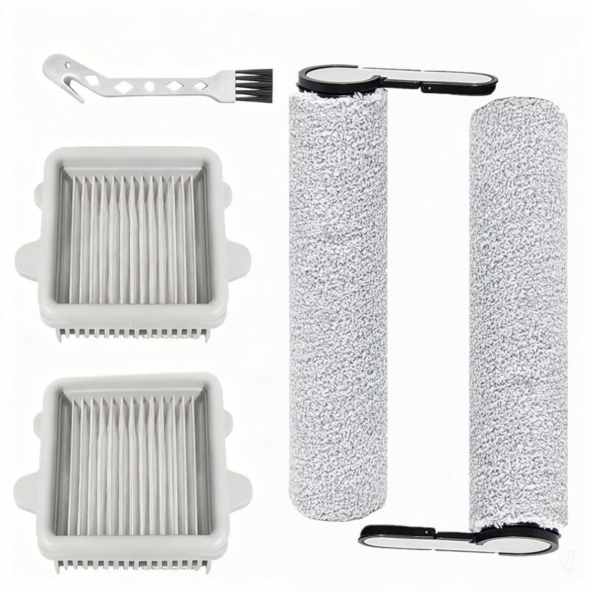 Borstel- en filterset - 2 ronde borstels - 2 HEPA-filters — afbeelding 1
