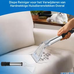 Bekledingsreiniger - Met 2 adapters - RVS buis — thumbnail 5