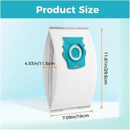 Vervangende stofzakken geschikt voor Miele Guard M1/S1/L1-serie - lekvrij - 3.5 L capaciteit - 8 stuks — thumbnail 3