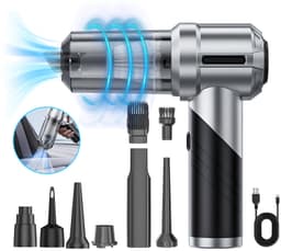 4-in-1 Auto Stofzuiger - Kruimeldief - Zuigen & Blazen - 6 Opzetstukken - Draadloos – USB-C - Krachtige Handstofzuiger - Air Duster - 15Kpa — thumbnail 1