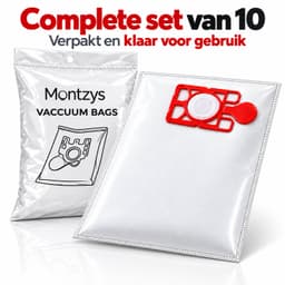 Montzys® Stofzuigerzakken Geschikt voor Numatic Henry, James en Hetty NVM-1CH Hepa - 10 Stuks - Stofzuiger Zakken — thumbnail 5