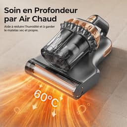 Anti-mijtstofzuiger – Draadloze Matrasstofzuiger met UV-C, 18 kPa Zuigkracht, 60°C Warme Lucht en HEPA-filter – Tegen Huisstofmijt, Allergenen en Fijnstof — thumbnail 2