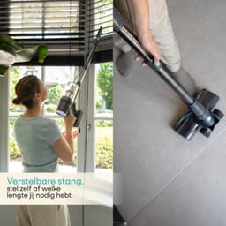 Achaté Steelstofzuiger V2 – Steelstofzuiger Draadloos & Draadloze Stofzuiger – Stofzuiger Zonder Zak 300W – Handstofzuiger & Kruimeldief Snoerloos – Kruimelzuiger – HEPA Filter – 4 Opzetstukken – LED – Wandmontage – 50 min Accu — thumbnail 5