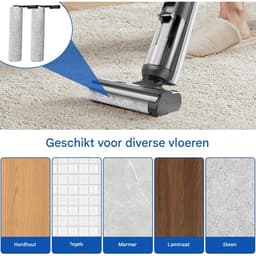 GELLDG Stofzuigeraccessoires - Vervangende rolborstels voor stofzuigers - HEPA-filter - Inclusief 2 rolborstels, 2 filters en 1 reinigingsborstel - Geschikt voor Tineco Floor One S5 / S5 Pro / S5 Pro 2 / S5 Extreme — thumbnail 5