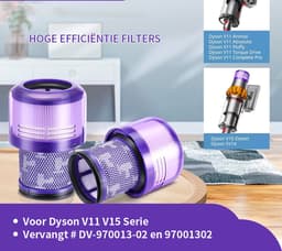 Replacements® HEPA filters geschikt voor Dyson V11 en V15 - 4 stuks — thumbnail 2