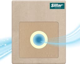 Sillar stofzuigerzakken - papier - met afdichting - biologisch afbreekbaar - vervanging voor traditionele stofzuigers - Zelmer, Amica, Beko, Hoover, Philips, MPM - 18 x 15 cm - 5 stuks — thumbnail 2