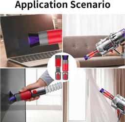 Krasvrije stofborstel voor Dyson stofzuigers, geschikt voor de modellen Dyson Outsize, V15 Detect, V12, V11, V10 Slim, V8 en V7. Effectieve stofverwijdering met zachte borstelharen. Vervangende borstelkop voor krasvrije stofverwijdering. — thumbnail 4