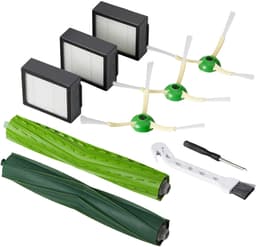 Geschikt voor accessoires voor iRobot Roomba i7 i7+ i3 E5 i3+ i4 i6 i6+ i8 i8+ robotstofzuigers – Compatibel met i7 i8 i6 i5 i4 i3 i1 E5 E6 J5 J6 J7 J8 J9 Plus – 3 HEPA Filters – 3 Zijborstels – 2 Rubberen Hoofdborstels – Vervangende Onderdelen Set — thumbnail 1