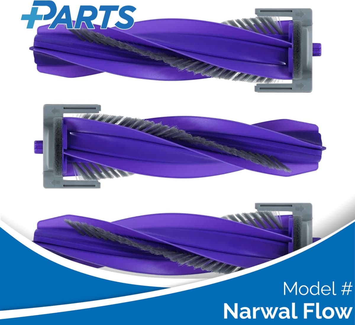 Narwal Flow Borstels (3 Stuks, Plus.Parts® alternatief voor CP-PJ-A00090-00-00) — afbeelding 1