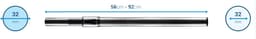 Sillar Stofzuigerbuis 32mm Telescopisch – Verchroomd – Verstelbaar 56-92 cm – Compatibel met AEG Electrolux Bosch Zelmer – Vervangende Stofzuigerbuis — thumbnail 4