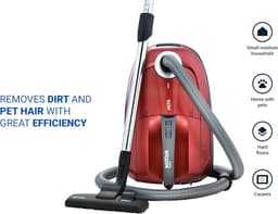 Krachtige Stofzuiger - Huishoudelijke Reiniger - Efficiënt Schoonmaken - Grote Capaciteit Zakken - 43 Liter Inhoud - Rood — thumbnail 3