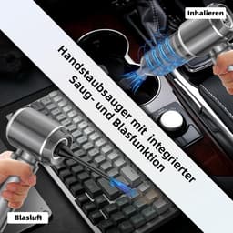 Kruimeldief Draadloos - Auto Stofzuiger - Handstofzuiger - Compact — thumbnail 5
