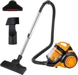 Zakloze stofzuiger - Krachtige stofzuiger - Stofvrij schoonmaken - 3 Liter stofopvang - 2000 Watt vermogen - Geel — thumbnail 1