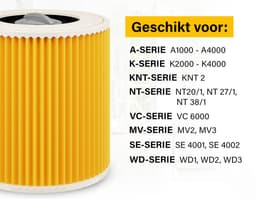 hepa filter - Patroonfilter - Geschikt voor Kärcher Stofzuigers - WD1, WD2, WD3, MV2 en MV3 - Nat/Droog-Stofzuiger Filter - stofzuiger - stofzuigerfilter - Cartridgefilter - Premium Kwaliteit - 2 STUK(S) — thumbnail 5