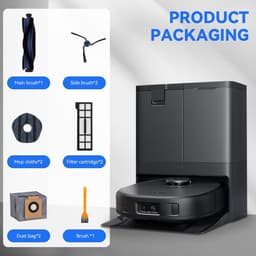 10-delige accessoireset Geschikt voor Eufy X10 Pro Omni Vacuüm Cleaner Robot - Reserveonderdelen - 1 Hoofdborstel - 2 Zijborstels - 2 Cartridges - 2 Doeken - 2 Stofzakken - 1 Kleine Borstel — thumbnail 4