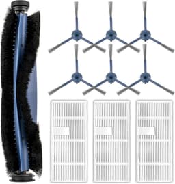 (10 Stuks) C20 Omni vervangende onderdelen Geschikt voor EUFY C20 Omni Robot -vacuüm, 1 rolborstel, 6 zijborstels, 3 HEPA -filters, C20 Omni vacuümafhankelijkheid Accessoires Kit — thumbnail 1