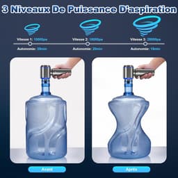 Handstofzuiger 3-in-1 - Draadloze Stofzuiger Mini - Auto en Huis Reinigen - 18000 PA Sterke Zuigkracht - 0.2 liter - Zilverblauw — thumbnail 5