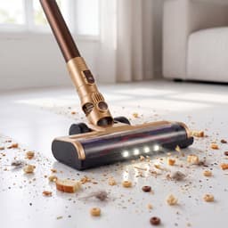 AG4200 Steelstofzuiger Draadloos – Stofzuiger Zonder Zak - 35.000 Pa – Krachtige Draadloze Stofzuiger – Kruimeldief – Dierenharen – LED Zuigmond – Lichtgewicht – Luxury Brown Gold — thumbnail 4