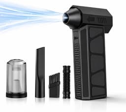 Electric Air Duster - Blauw - 150.000 omwentelingen per minuut - 2-in-1 Handstofblazer en Stofzuiger - Voor Computer en Auto — thumbnail 1