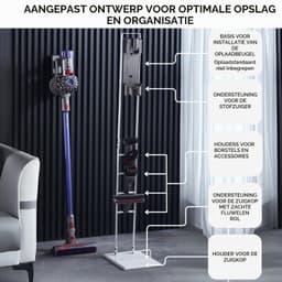 Stofzuigerhouder - Met wielen - Zonder boren - Voor Dyson — thumbnail 3