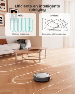 Lefant M310-robotstofzuiger – 4500 Pa zuigkracht – Verstoppingsvrije zuigopening – 180 min. gebruiksduur – Ideaal voor huisdierharen, harde vloeren en tapijten — thumbnail 3