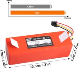Stofzuigeraccu - 14,4 V - 6800 mAh - Lithium-ion — thumbnail 2