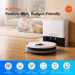 ILIFE - A30 Pro Robotstofzuiger - Automatische stofzuiger met dweilfunctie - Slimme lasernavigatie - Robotstofzuiger met dweilfunctie — thumbnail 5