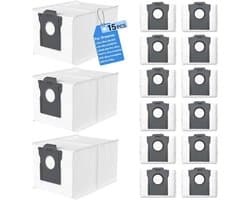 15 Stofzakken voor Dreame Robotstofzuiger - Compatibel met L10s Ultra Gen2/Gen3, L40 Ultra A/AE, X50 Ultra en meer - 3,2 Liter, 4-laags filtratie