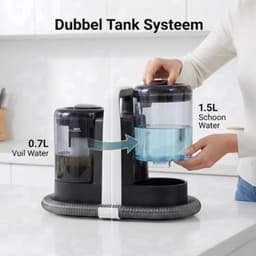 Tapijtreiniger – Vlekkenreiniger – Bankreiniger – Meubelreiniger – Zetelreiniger – Compact Design – 600W Krachtige Motor – 15KPa Zuigkracht – 1,5L Schoonwatertank & 0,7L Vuilwatertank – Lichtgewicht & Draagbaar — thumbnail 2