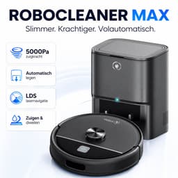 STEGA RoboCleaner Max - Robotstofzuiger met Leegstation en Dweilfunctie - 5000 Pa - LDS Lasernavigatie - App - 150 min — thumbnail 5