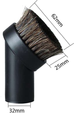 6 stuks Ronde Stofborstel - Europese versie van de stofzuigerborstel - Stofzuigerborstels Paardenhaar - binnendiameter 32 mm - Geschikt voor Philips - AEG - Bosch - Siemens - Miele - Panasonic - Rowenta — thumbnail 2