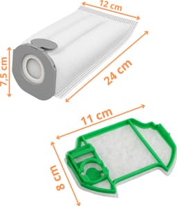 Accessoirepakket voor Vorwerk Kobold VK7 - Stofzuigerzak Vervanging [Set 12] Motorfilter Vervanging [Set 2] — thumbnail 2