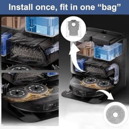 PromoHome Reserveonderdelen Geschikt voor Roborock Saros Z70 - 6 Zijborstels, 4 Dweildoeken, 2 HEPA Filters, 2 Stofzakken, Reinigingsborstel en Schroevendraaier - Universele Compatibiliteit — thumbnail 2