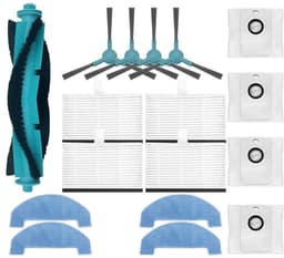 Vervangstukken - geschikt voor Conga 2499 Ultra Home Advanced - 2499 Ultra X-Treme - 2299 Ultra Robotstofzuiger - Accessoireset - voor robotstofzuiger met dweilfunctie - voor robotstofzuiger met laadstation - 17 stuks — thumbnail 1