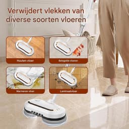 White-label® Elektrische Dweil - Vlekkenreiniger - Vloerreiniger - Tapijtreiniger - Wit — thumbnail 5