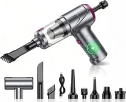 Elektrische draadloze handstofzuiger met ventilator: 12000 Pa autostofzuiger, ledlicht, borstelloze motor, 4-in-1 - ShopVlot — thumbnail 1