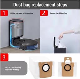 Robot Stofzakken - Reserve Zakken - Automatisch Leegmaken - Hoge Capaciteit - 10 Stuks - Wit — thumbnail 2