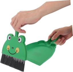 Stoffer en Blik Set - Mini Bezempje - Bureau Schoonmaken - Compact Ontwerp - 23 cm - Groen — thumbnail 4