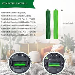 Dailygoods- Roller Borstels Set van 2 - Vervangende Onderdelen - Compatibel met iRobot Roomba i7/i7+/E5/E6/E7 - Hoogwaardige Materialen - Effectieve Reiniging - Stofzuigerborstels — thumbnail 3