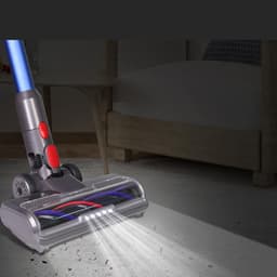 Stofzuigerborstelkoppen - Gemotoriseerde mondstukken voor Dyson V7, V8, V10, V11, V15 - Vloerborstel met turboborstelharen - Vloerborstel + vogelborstel - Stofzuigeraccessoires - Vloermondstuk met LED-verlichting - Zwart — thumbnail 4