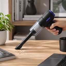 2-in-1 Snoerloze Handstofzuiger - Handheld - Blauw - Met Blaasfunctie — thumbnail 5