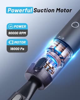 Accu Handstofzuiger - Zwart - 4-in-1 Mini Stofzuiger met HEPA-filter - Voor Auto, Huis en Kantoor — thumbnail 2
