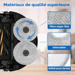 PromoHome 6 stuks microvezel reinigingsdoeken voor Dreame L10s Ultra Gen 3/Gen 2/L10s Pro Ultra Heat/X40/X50 Ultra, Mova E30 Ultra/Mova P50 Pro Ultra, Xiaomi X10+/X20+ — thumbnail 4