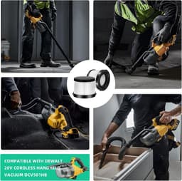 2 stuks-DCV5011H Stofzuigerfilter - Stofzuigerfilter - Filterzeef - Accessoire voor handstofzuiger - Geschikt voor DEWALT 20V draadloze handstofzuiger - Dewalt DCV501HB DCV5011H stofzuiger - Wit - 9,57*8,2*7 cm — thumbnail 2