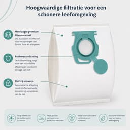 ECTEATOY® 12 Stuks Stofzuigerzakken Geschikt voor Miele TU Guard L1 / S1 / M1 Series - 8 Filters + 1 Schoonmaakborstel - Miele Accessoires — thumbnail 5