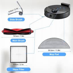 Dailygoods- Accessoireset voor Roborock Q10 S5 - 1 Hoofdborstel - 4 Hepa-filters - 4 Reinigingsdoeken - 4 Stofzakken - 4 Zijborstels - Inclusief Schroevendraaier - Robotstofzuiger Onderdelen — thumbnail 5
