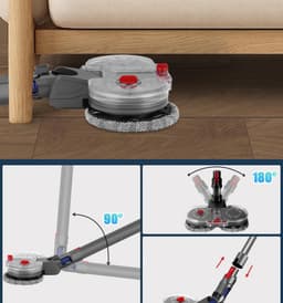Elektrische Dweil Accessoire Met Watertank En Doek - Voor Dyson V7 V8 V10 V11, Dual-Spin Motor - Nat & Droog 5 m²/min - Snel Schoonmaken Eenvoudig Te Installeren — thumbnail 3