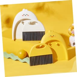 Stoffer Bezem Set - Mini Garde Blik - Bureau Schoonmaken - Compact en Handig - 17 x 16 cm - Wit — thumbnail 3