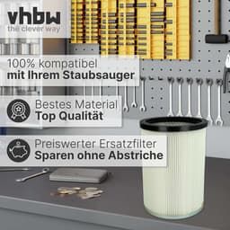 vhbw geplooid vervangingsfilter voor Kärcher 9.770-988.0, 6.907-038.0 stofzuigers - cartridgefilter wit — thumbnail 5