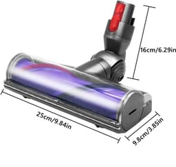 Stofzuigerborstel Met Nylonfilamenten Met Hoge Dichtheid 180° Verstelbaar - Voor Dyson V7 V8 V10 V11 V15 - Geschikt Voor Alle Vloeren Kliksysteem Zachte Borstelharen - Grijs — thumbnail 4